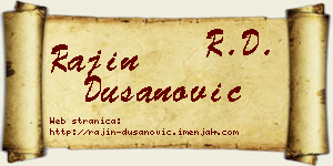 Rajin Dušanović vizit kartica